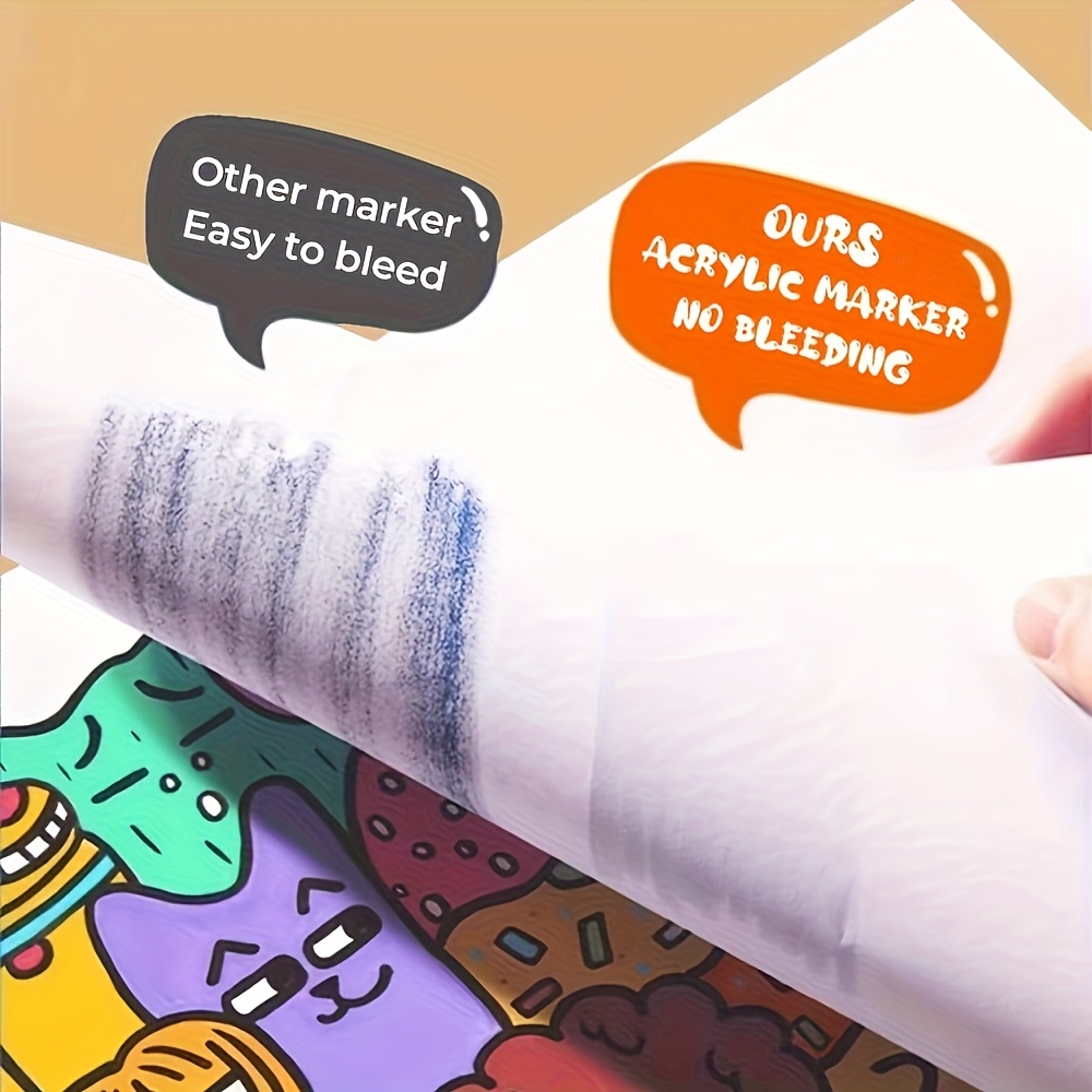 12 36 48 60pcs colors acrylic   set   tip acrylic pens for   ceramic   metal wood and for professional art use Product details 4
