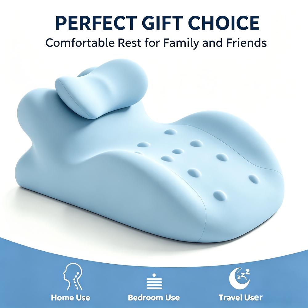 TEMU Ergonomic Cervical Pillow With U-shaped And Contour To Enhance Neck Support, Made Of High-density Memory Material, Suitable For Multiple Such As