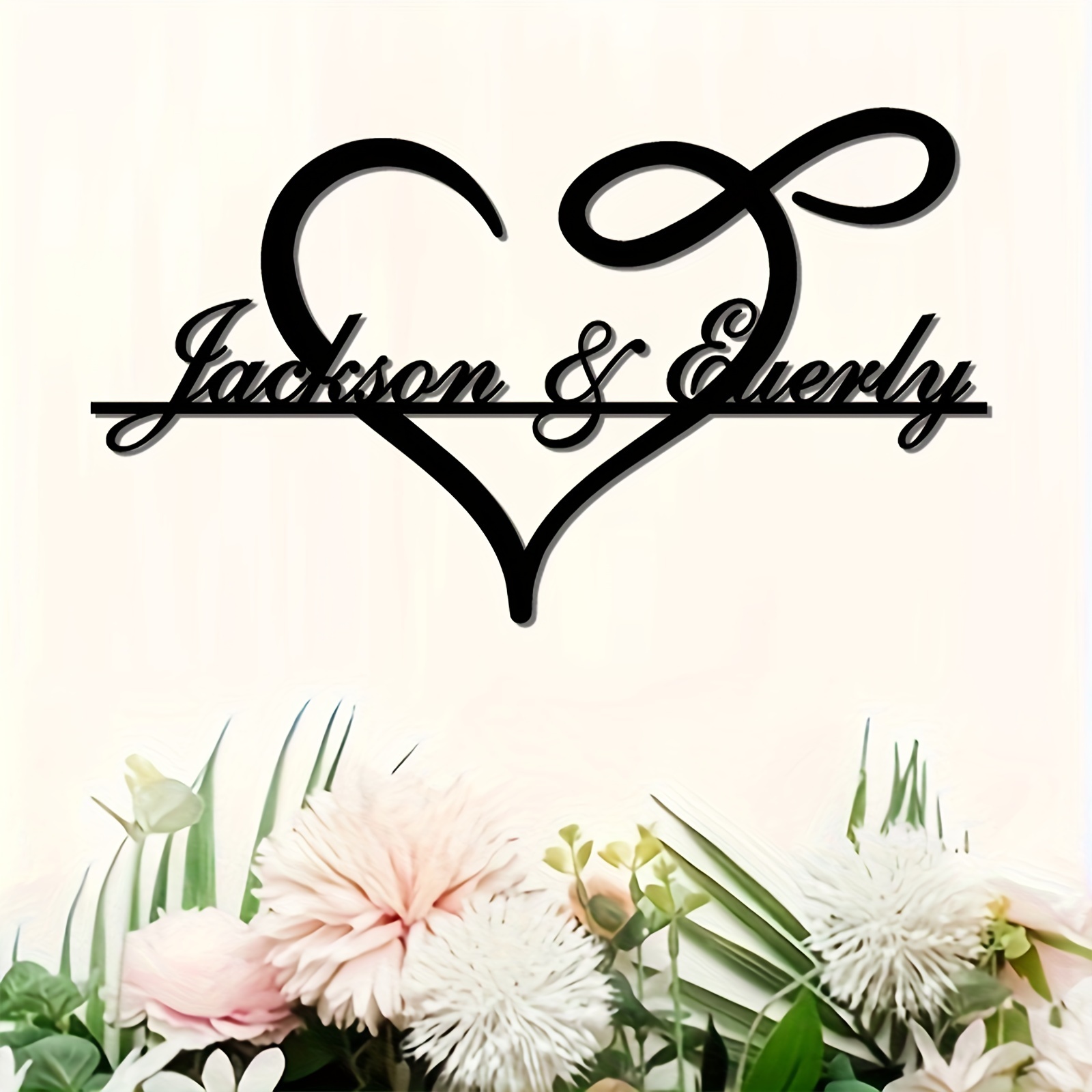 

Custom Infinite Heart - Personalized & Love Logos, -on Installation, Home & Wedding Decor, Room Decor