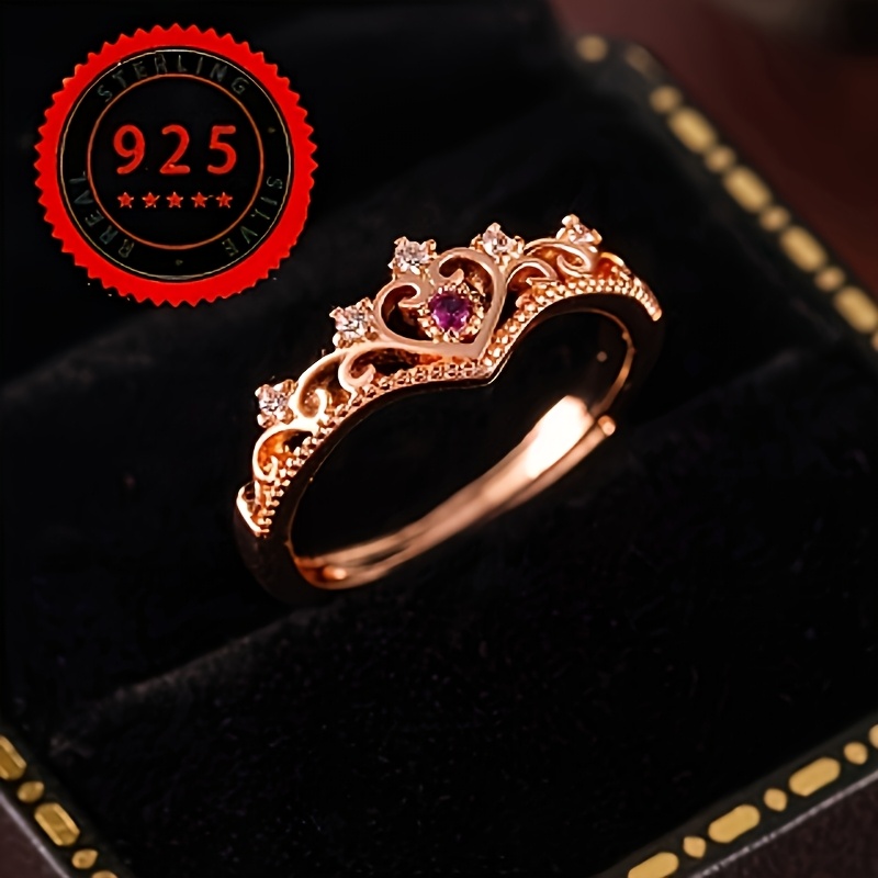 Image of 1pc S925 925 Silver Light Inlaid With Synthetic Synthetic Synthetic Synthetic Zircon​​ Men's And Women's High-quality Jewelry For Dinner Party Wear