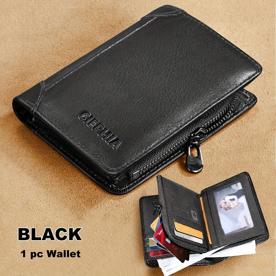 mens vintage short genuine leather wallet multi function - Temu