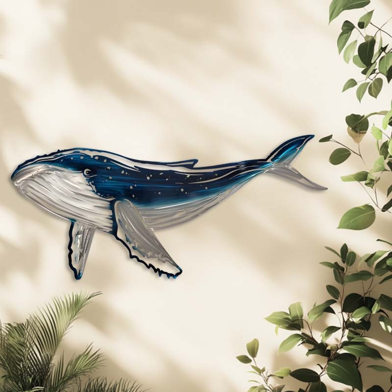 TEMU 1pc Metal Whale Wall Sculpture - Whale Bone & Decor, For /, Housewarming Wedding Christmas Holiday Decoration (15.75"x7.2") Suitable For Home