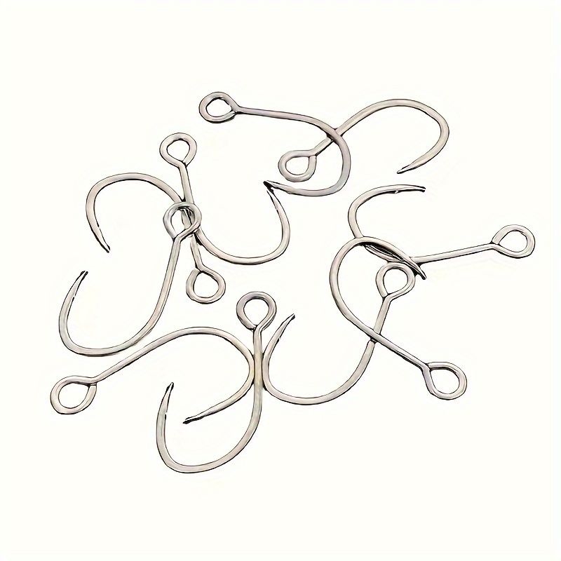 THKFISH 50pcs/Box Inline Single Hooks Replacement Fishing Hooks For Lures Baits Inline Circle Hooks Large Eye With Barbed Saltwater Freshwater #2#1