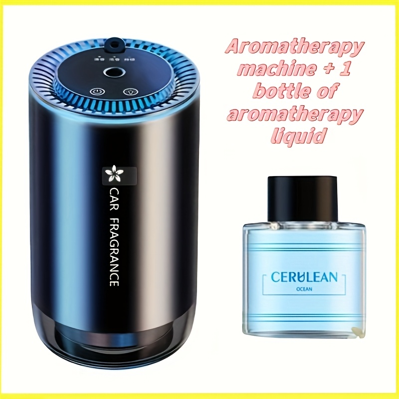 TEMU (aromatherapy Refills Sold Separately) Smart Car Air Freshener - Comes With A Projector Light, Adjustable Scent , Synchronized Lights And Music,, Gift .
