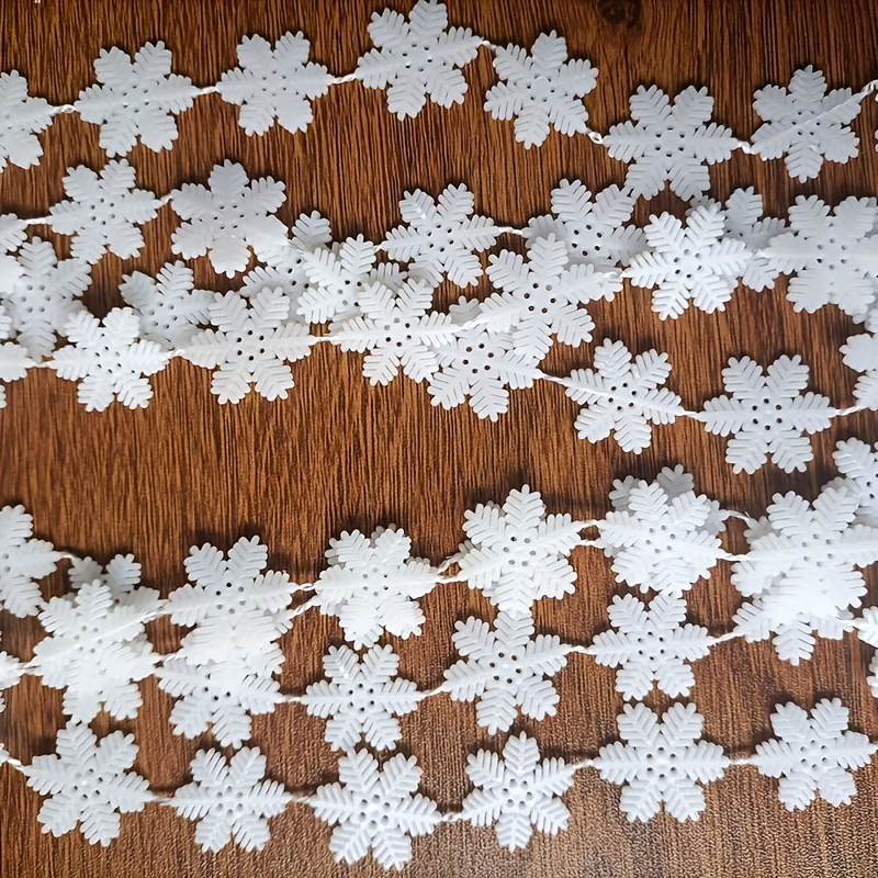 New 180cm Long Christmas Decorative Snowflake Chain With Beads And Pendants For Decoration