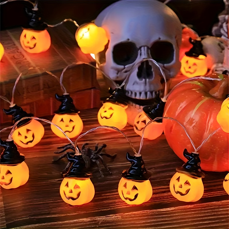 Halloween Led String Lights With Pumpkin Lanterns (battery Not Included)