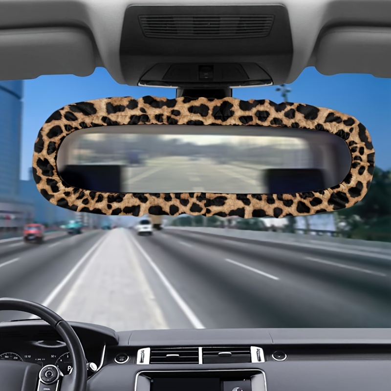 

Car Rear View Mirror Cover, Leopard Pattern Rearview Mirror Cover Automotive Inside Rearview Mirror Sleeve Car Interior Accessories Decor Interior Trim For Most Cars Suvs Vans