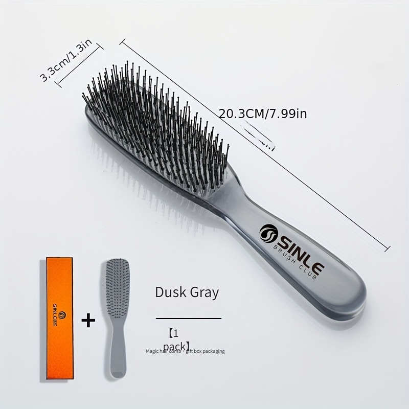 TEMU Magico a - Uso /Asciutto, Massaggio del Cuoio Capelluto per , Setole in Nylon, in ABS, Spazzola per Acconciature Voluminosa per Donne