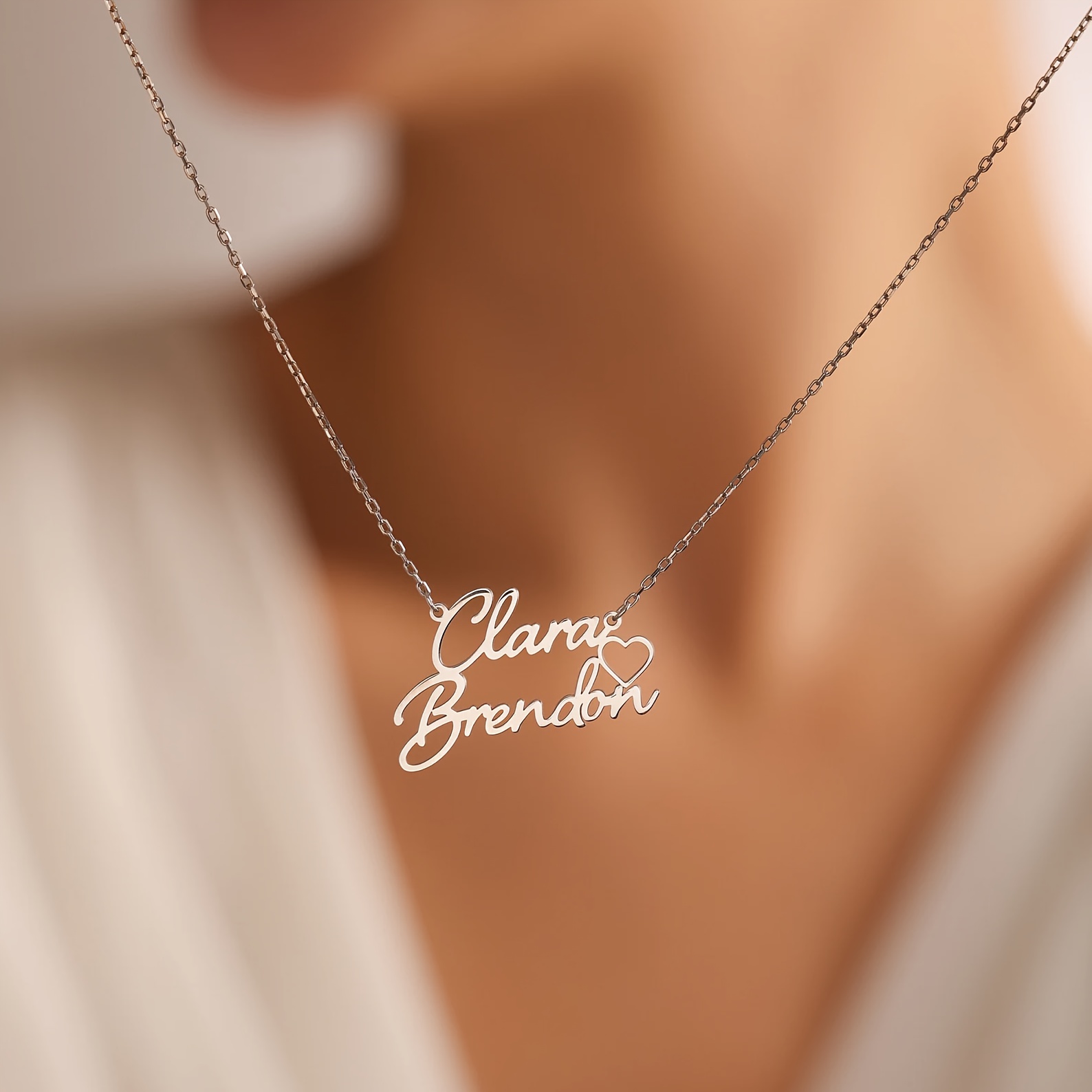 TEMU Personalized Custom Necklaces, Golden Couple Necklaces, Mother And Necklaces, Necklaces, Personalized Jewelry, Day Gifts.