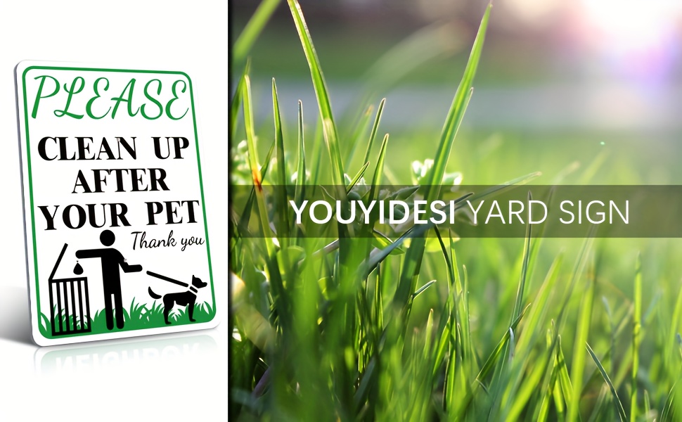 Clean Up After , Yard Signs With Stakes, Pick Up After Your Dog Signs ...