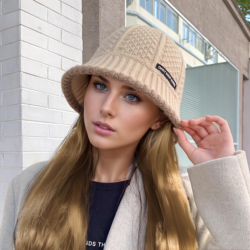warm wool bucket hat autumn winter versatile easy - Temu Australia