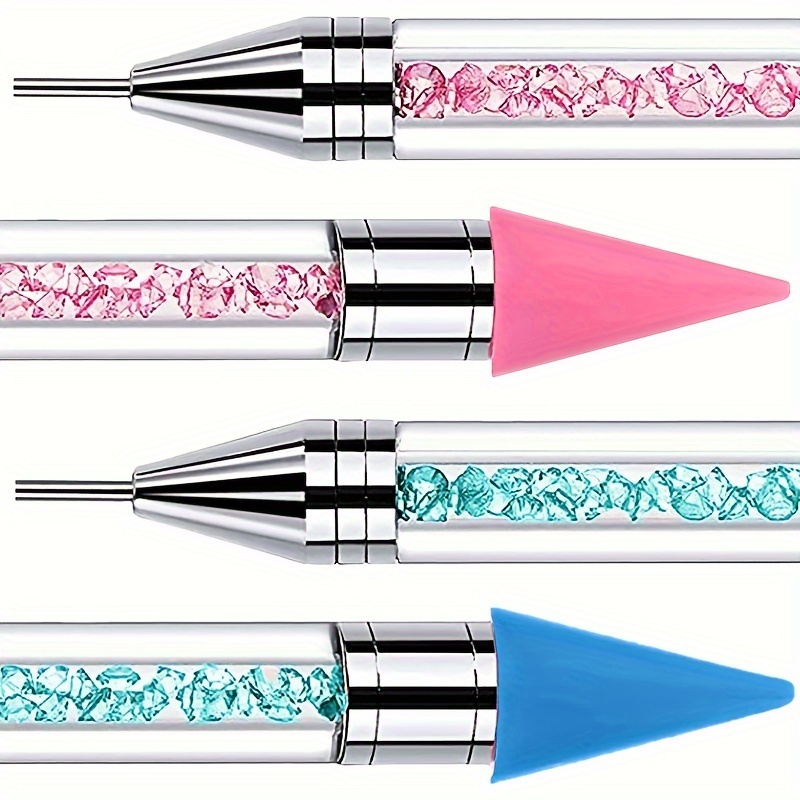 

2pcs, Diamond Painting Tools, Self Adhesive Pens, Double-ended No Clay Professional Design With Gemstone Design For 5d Diy Painting Crafts Cross Stitch