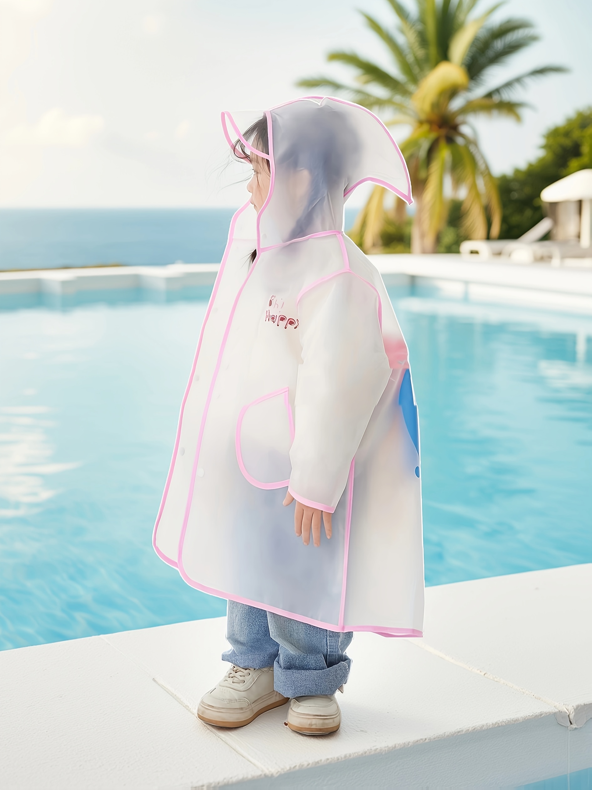 Imperméable Enfant Léger Et Pliable - Manteau De Pluie à Capuche Pour école, Vélo, Randonnée (1-8 Ans)