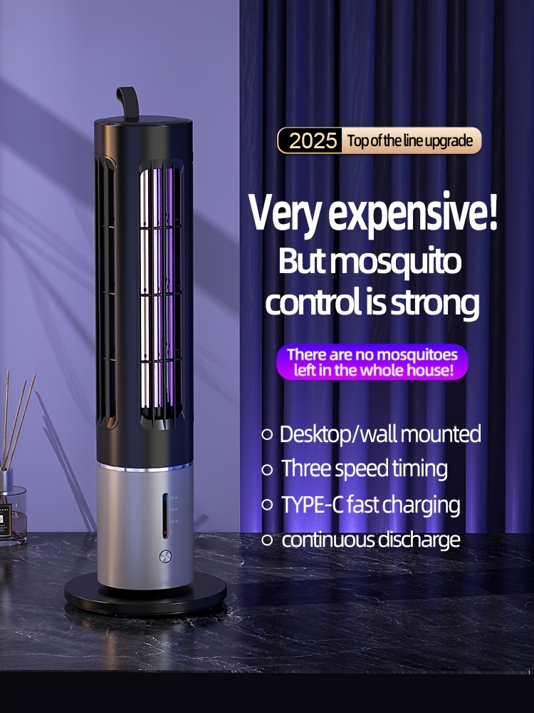 Mosquito Lamp, Insect Repeller, Rechargeable, 3-Level Timer
