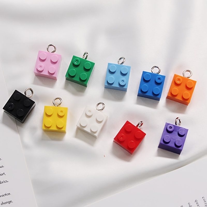 

42pcs Building Blocks With Hanging Rings Classic Pendant Accessories Key Chain Bracelet Earrings Material