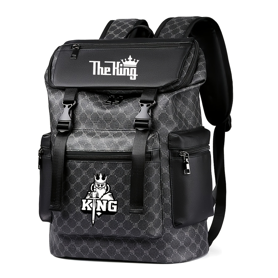 TEMU Mochila King Estampada - una mochila casual espaciosa y , equipada con correas de ajustables, forro de poliéster duradero y un diseño . para el