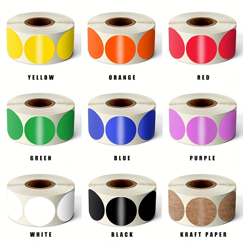 3/4 Inch Pink Color Coding Labels Printable Writable 3/4 Inch Circle ...