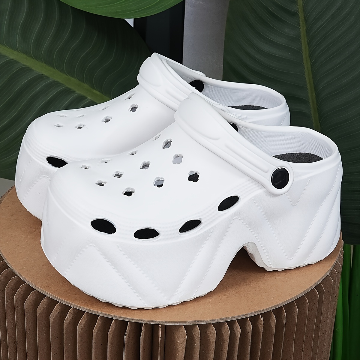 TEMU 2025 Minimalist Cover High Heel Clogs Sandals 8809, Women Shoes