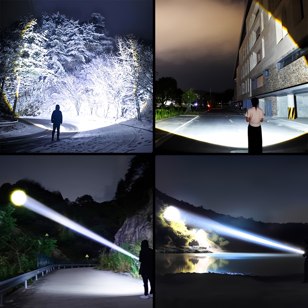 USB Rechargeable Powerful LED Flashlight with Long Range 800m