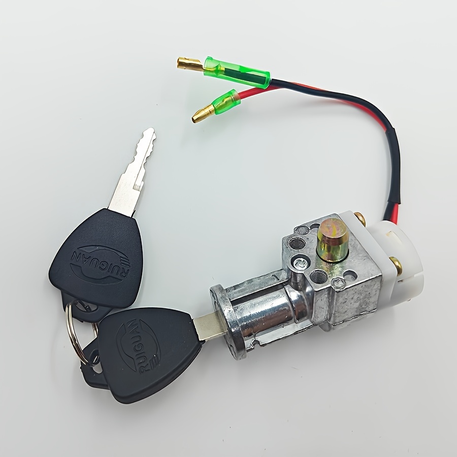 E-shop Batterie Zylinder Schloss Motorrad Batterie Schloss Dreirad Elektrofahrzeug Batterie Zubehör mit 2 Schlüssel Motorrad Zündungsschloss, Ohne