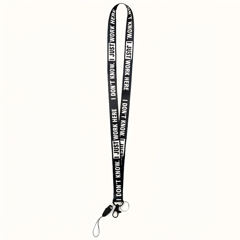 E-shop ICH WEISS NUR, DASS ICH ARBEITE | Internet Meme Lanyard, Emotion-Thema, Polyester Nacken Lanyard für Arbeitsausweis & Handy, Süßes Cooles Design