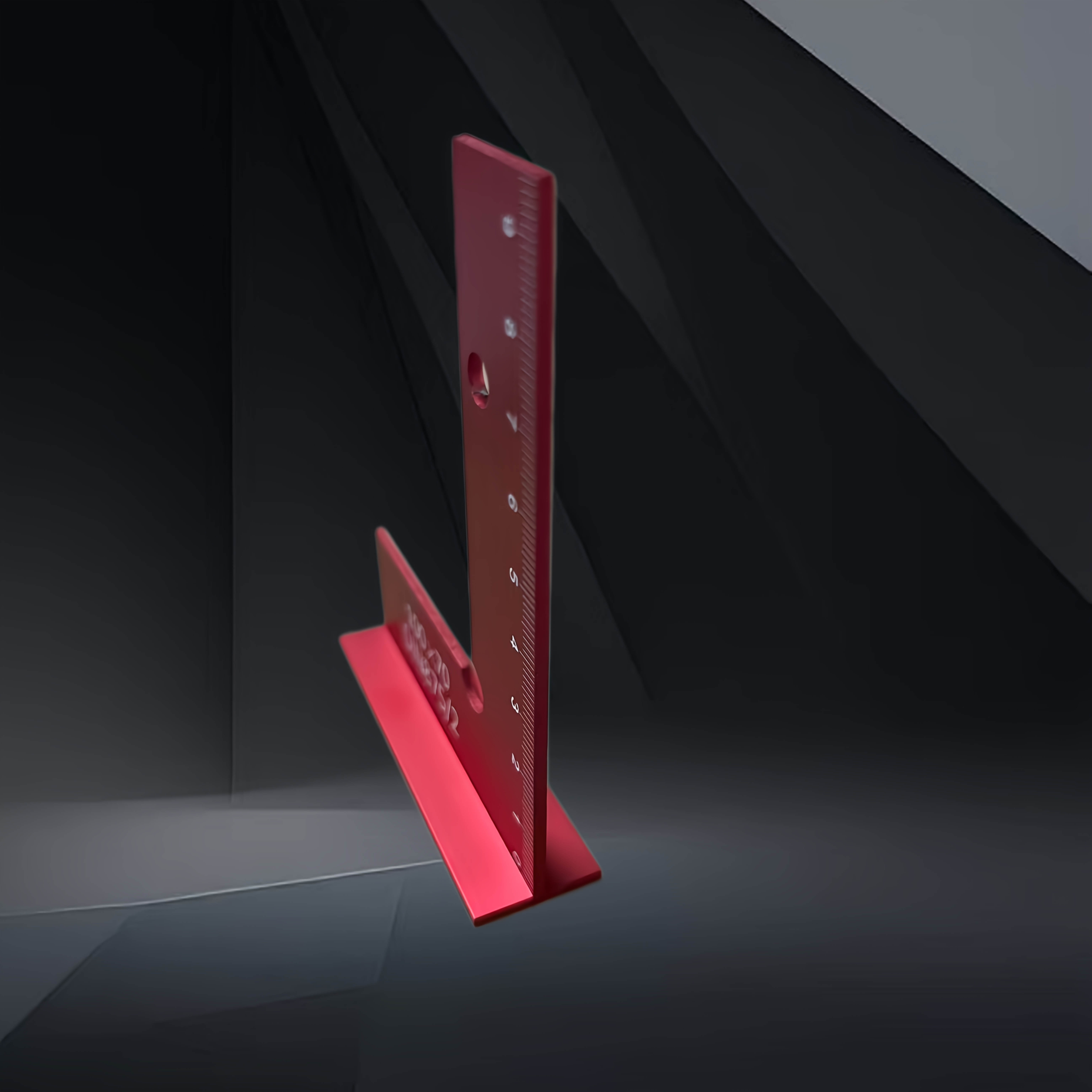 TEMU Aluminum Alloy Woodworking Flat-mouth Angle Ruler Base Ruler With Base Type Right-angle Ruler Blade Angle Ruler 100*70