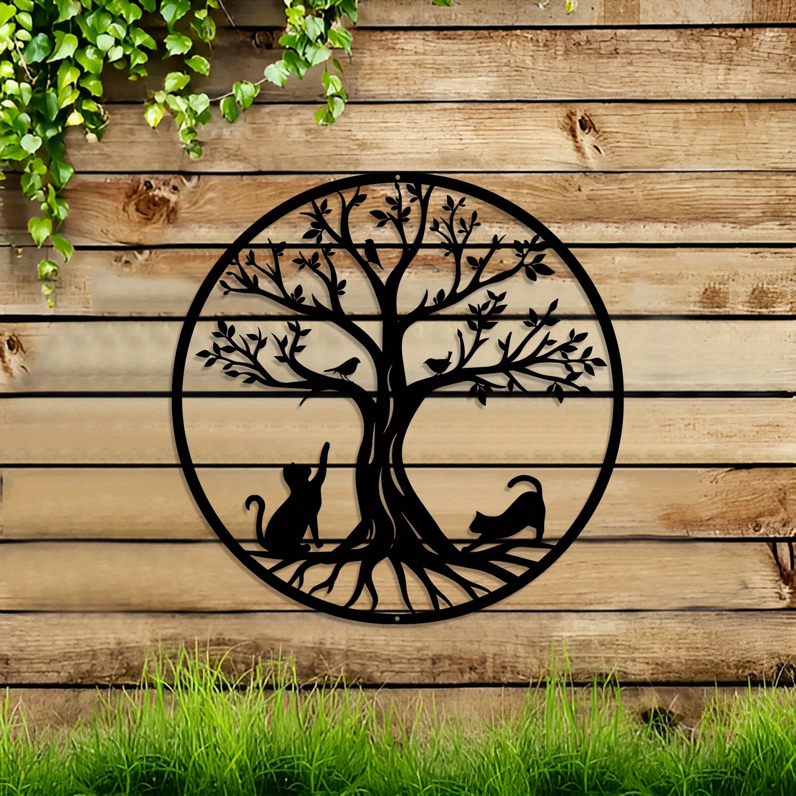 AB Tools Tilly Die Getigerte Katze – Metallskulptur Mit Wackelkopf, Für Garten & Wohnung, 25x15x27 Cm