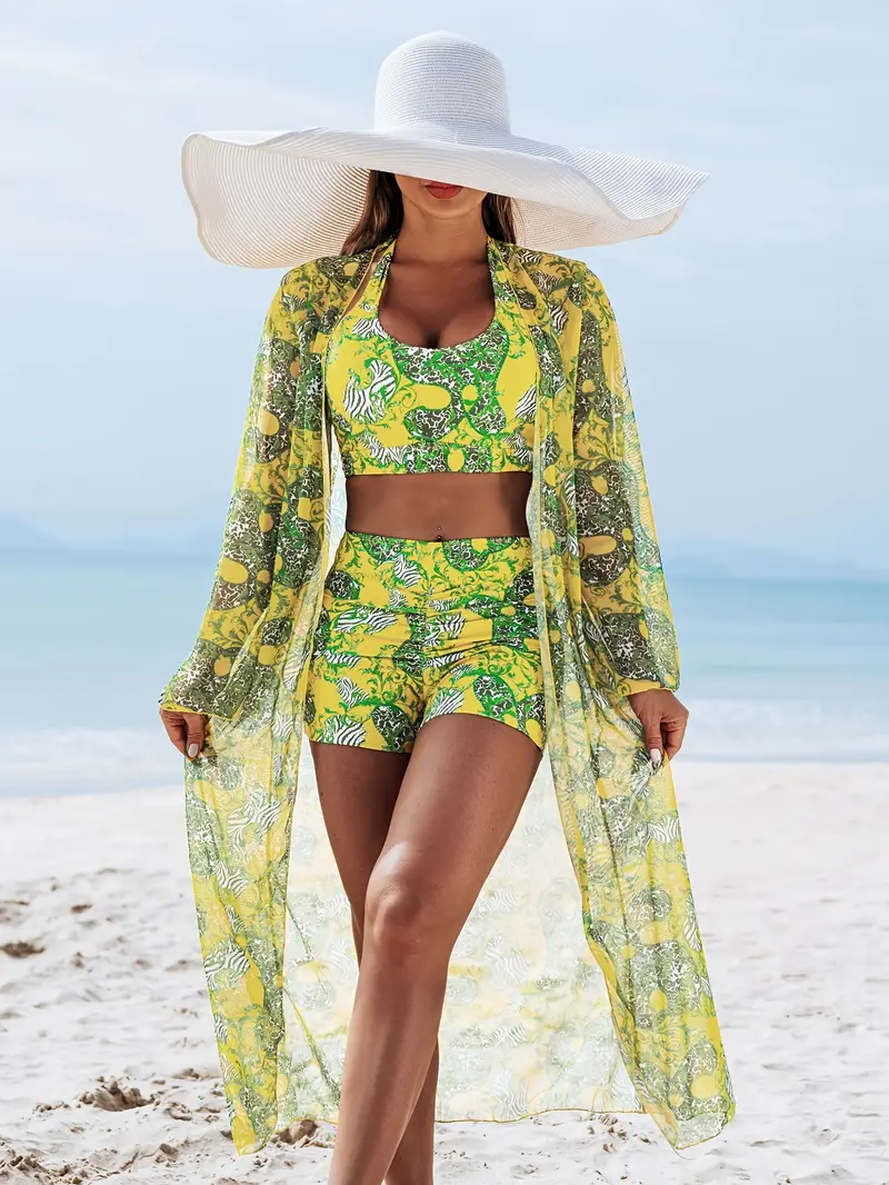 2025 new stylish bikini three piece set with cover up details 54
