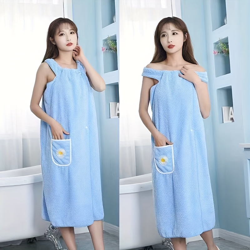 TEMU Wearable Bath Towel For Women, Quick Dry Water Bath Towel, Towel Size