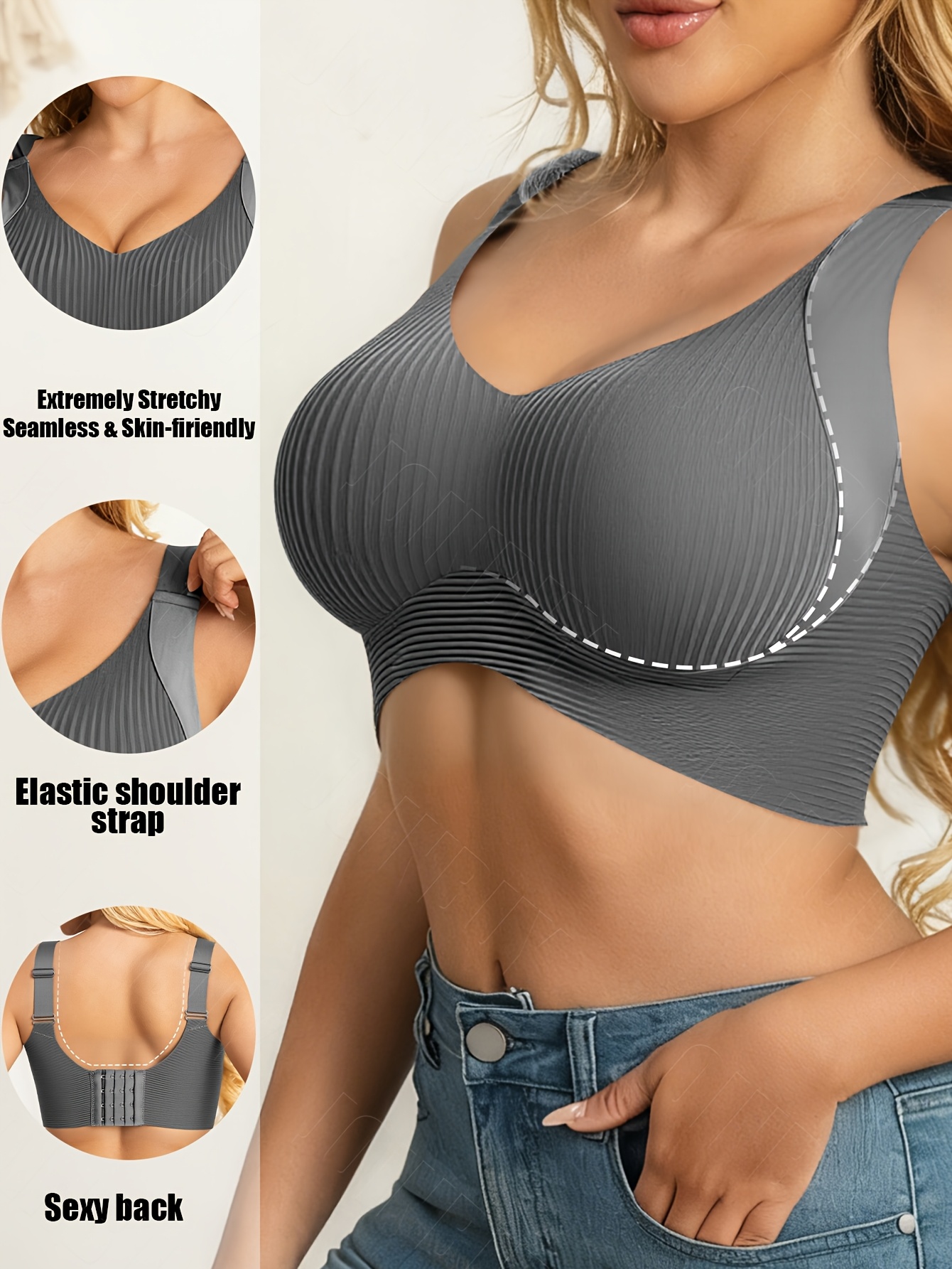 seamless wire free push up bra for women with lift and support function full coverage wire free   daily bra lightly lined classic everyday seamless bra suitable for fitness yoga workouts and other  