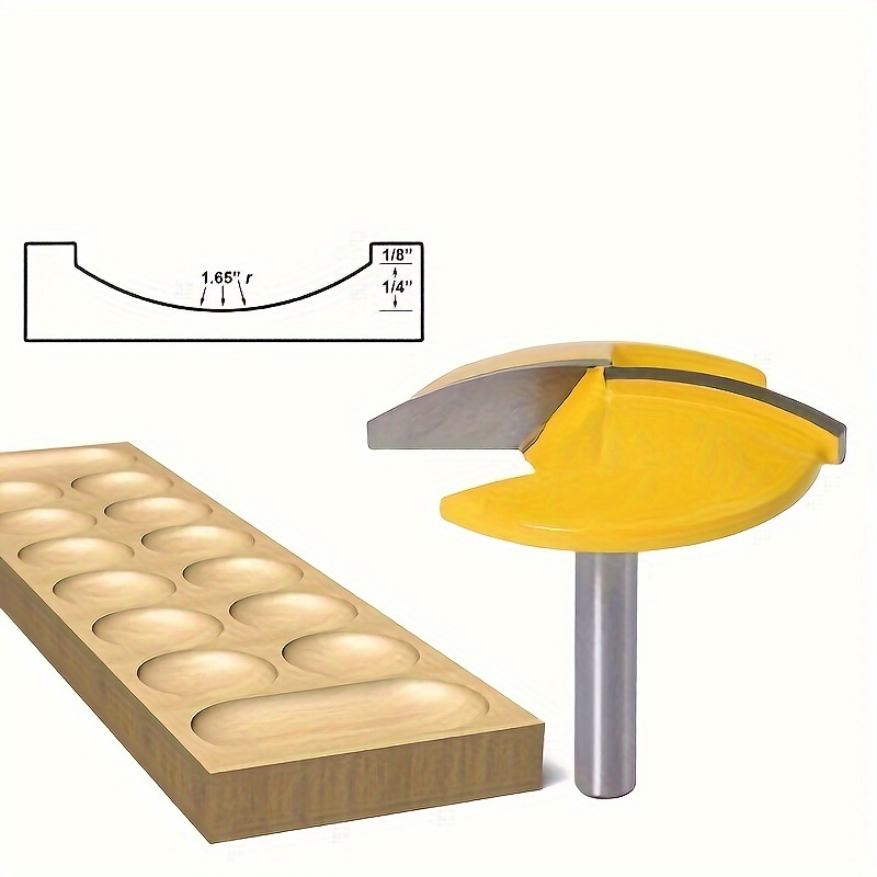 

1/2" Flat-bottomed Woodworking Milling Cutter - Carbide, Classic Roman Trapezoidal Design Wood Cutting