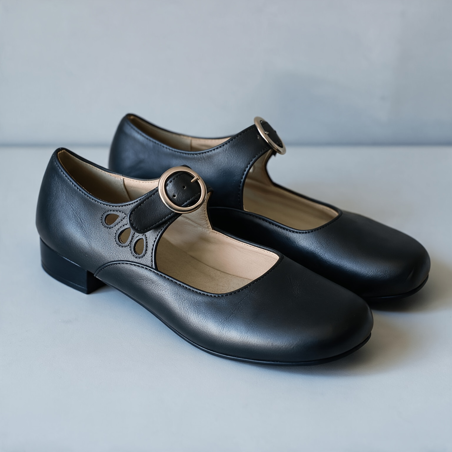 Image of 2026 New Arrival Women's Comfortable Jane Shoes, Round Toe Hollow Out Design With Adjustable Strap , Soft Insole And Outsole, Perfect For Workplace And Daily Wear, Women Shoes