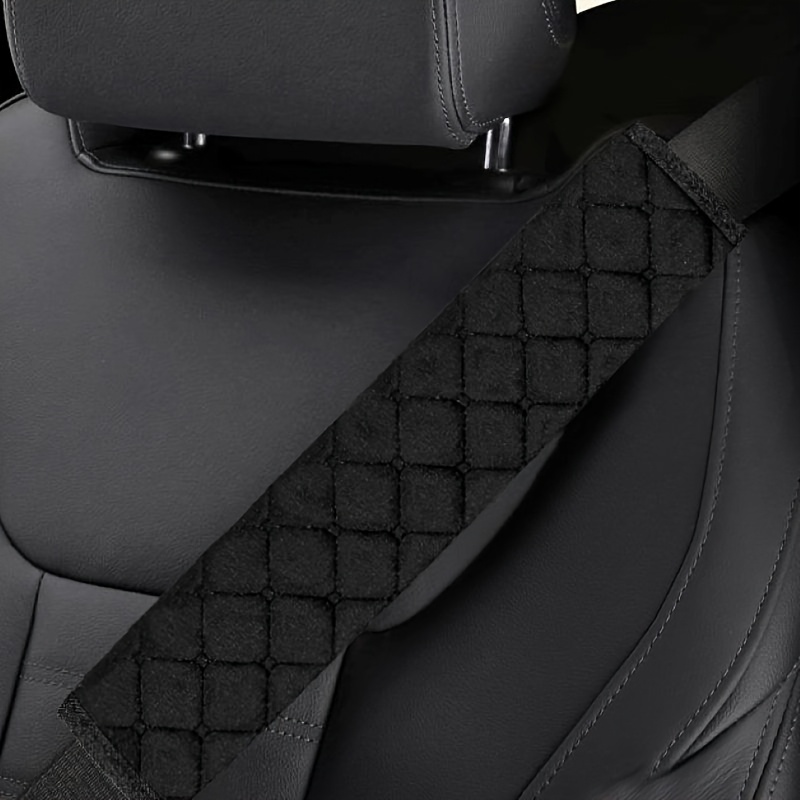Image of 2024 New Car Additions, Soft Velvet Seat Belt Covers, High-end Trendy Brand, Cute Extended Shoulder Pads, Suitable For Large Trucks, Universal For , Anti-wear