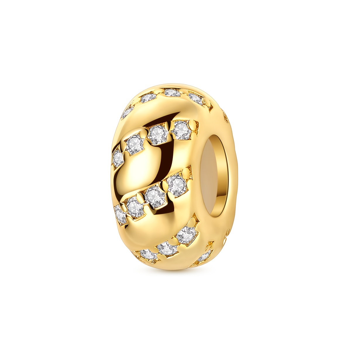 E-shop 1 Stück Kubischer 18k Goldbeschichteter Perlenstil – Geeignet für 3mm Armband & Halskette mit Muschel-, Schmetterlings-, Haustier- & Kubischen