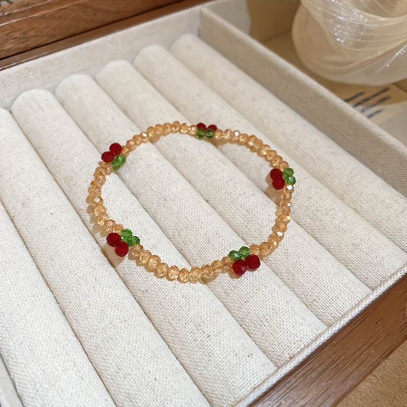 Bohemian Cherry Bead Bracelet Set