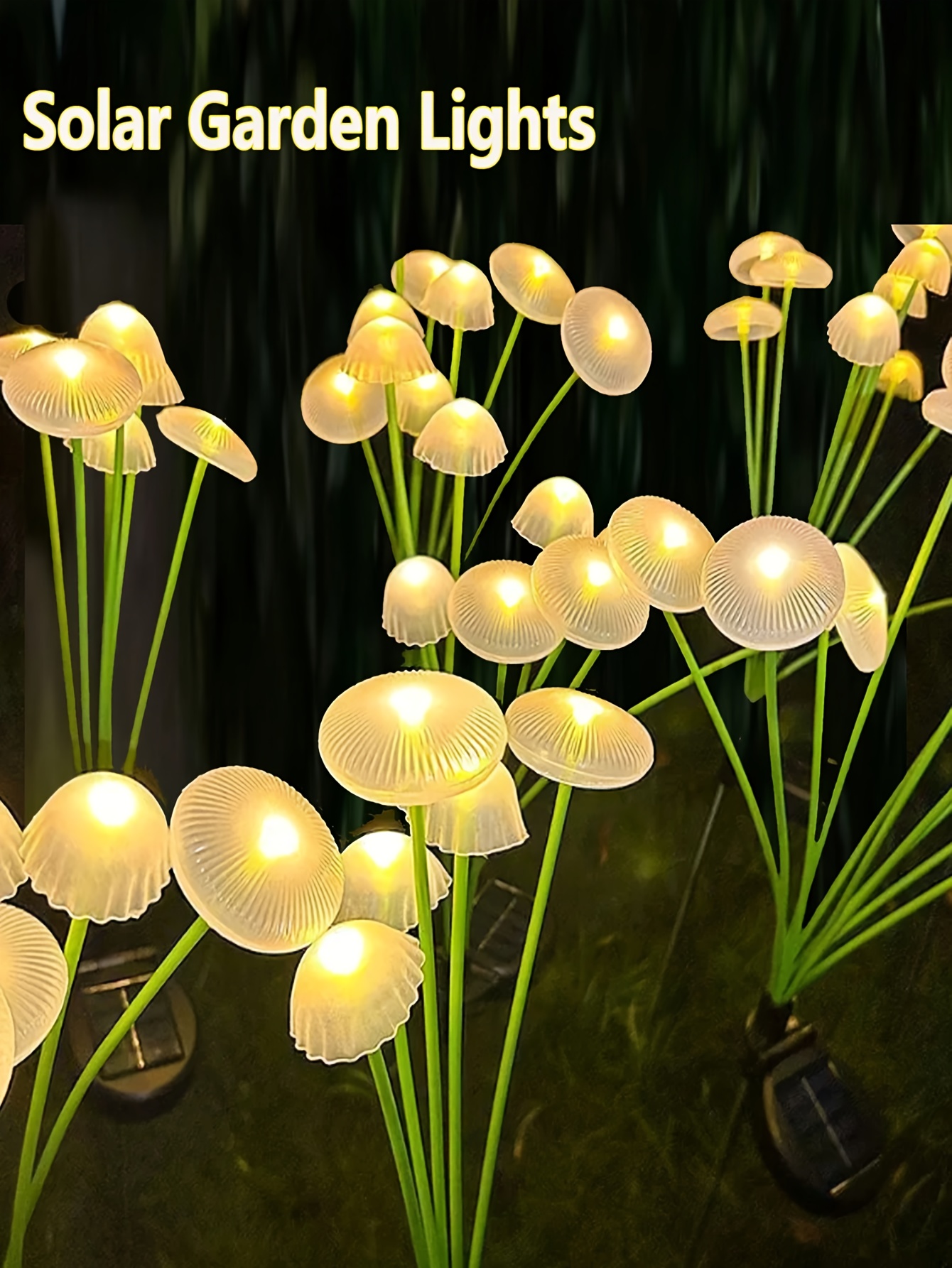 Luces Solares de Medusa y Hongo, 6/8/10 LED, Iluminación de Paisaje de Alta Calidad para Exteriores, Luces de Césped con Enchufe para Exteriores, para Jardín, Pasillos, Pasajes, Patios Traseros, Césped, Decoraciones de Ambiente para Halloween y Fiestas, El Mejor Regalo para Navidad y Bodas