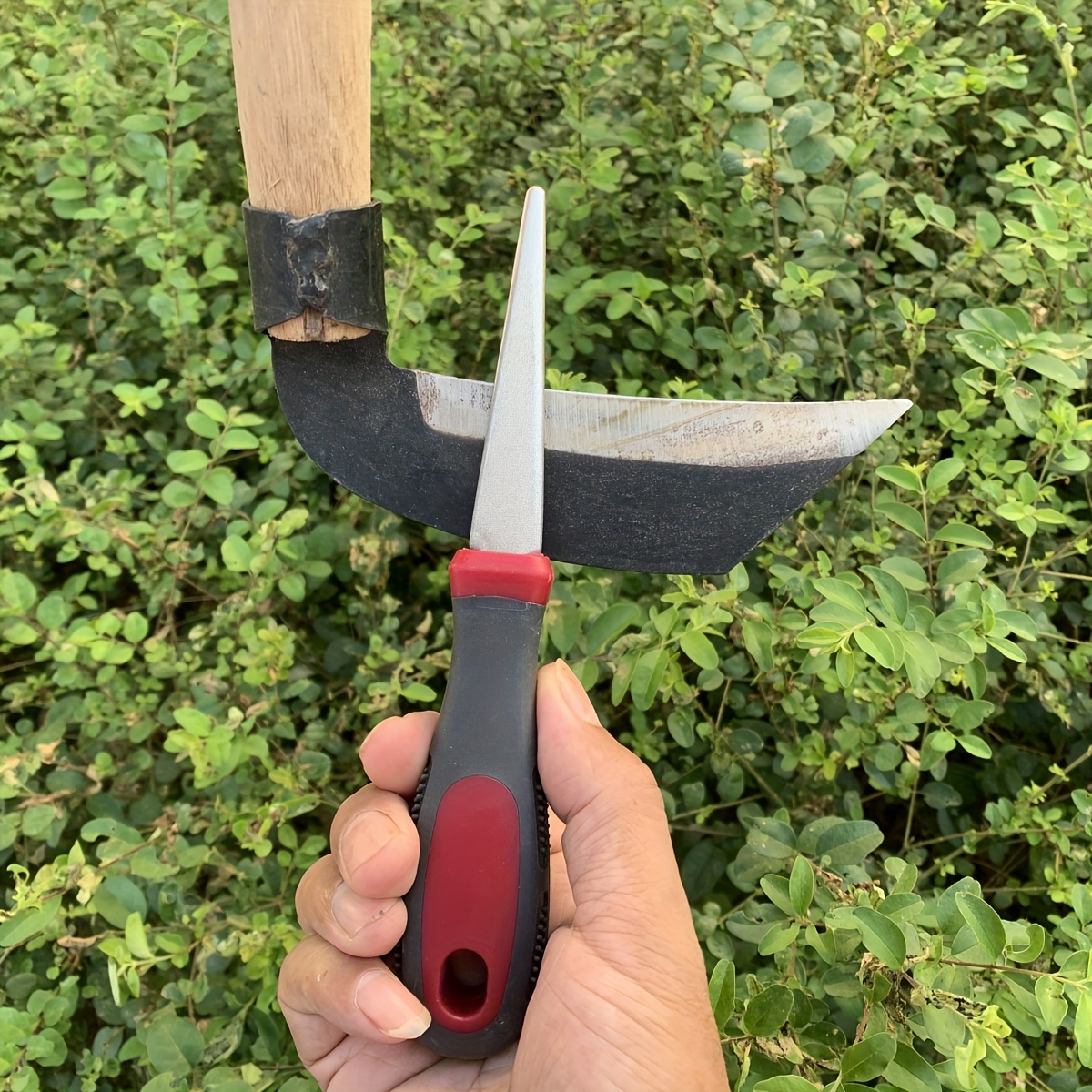 1 Diamond Knife Sharpener, Suitable For Scissors And Garden Tools - Double-sided Flat And Curved, Durable Abrasive Material, Ideal For Knives, Scissors, Pruning Shears, And Garden Tools