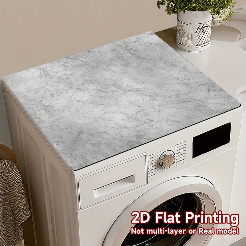 TEMU 1pc 2d Flat Printing Washing Machine Mat New Fashionable Premium 1pc Washing Machine Mat - Modern Laundry Room Decor, Anti-slip Washing Machine