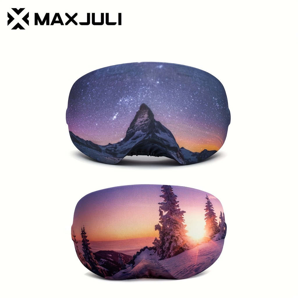 

Maxjuli Vintage Geometric Ski Goggles Cover - Microfiber Heat Printing, Fit, & Starry Night Design, Polyester Material, Mixed Colors, , Holiday Gift Goggles | Scenic Print Goggles | Polyester Goggles