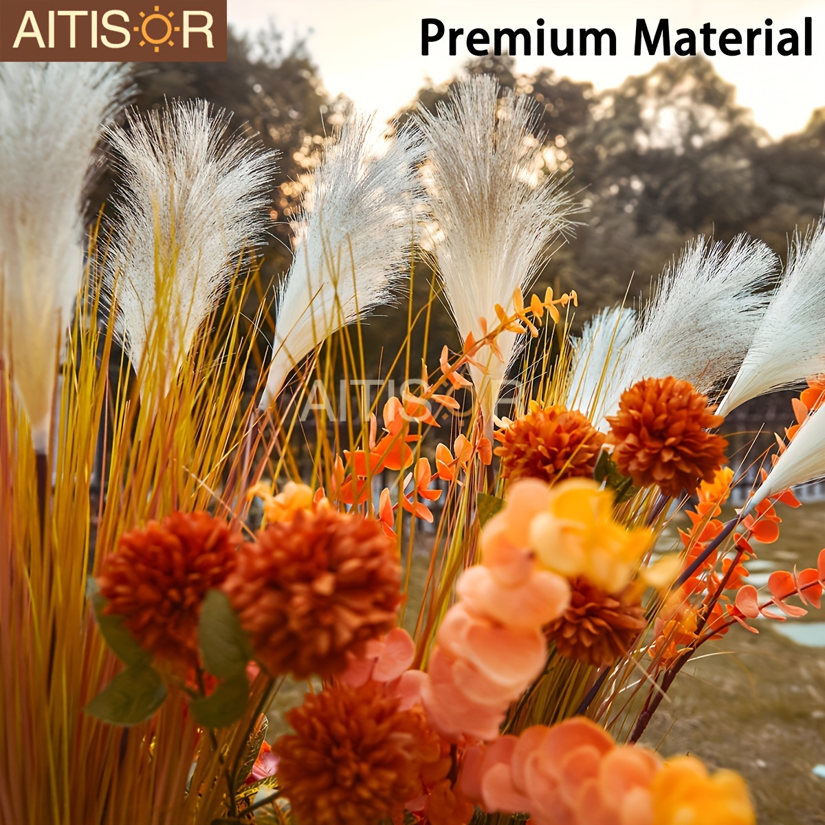 Fiori Artificiali Autunnali Per Esterno – 12 Mazzetti, Piante Finte UV Resistant, In Seta, Per Patio Giardino E Veranda, Decorazione Casa - 6