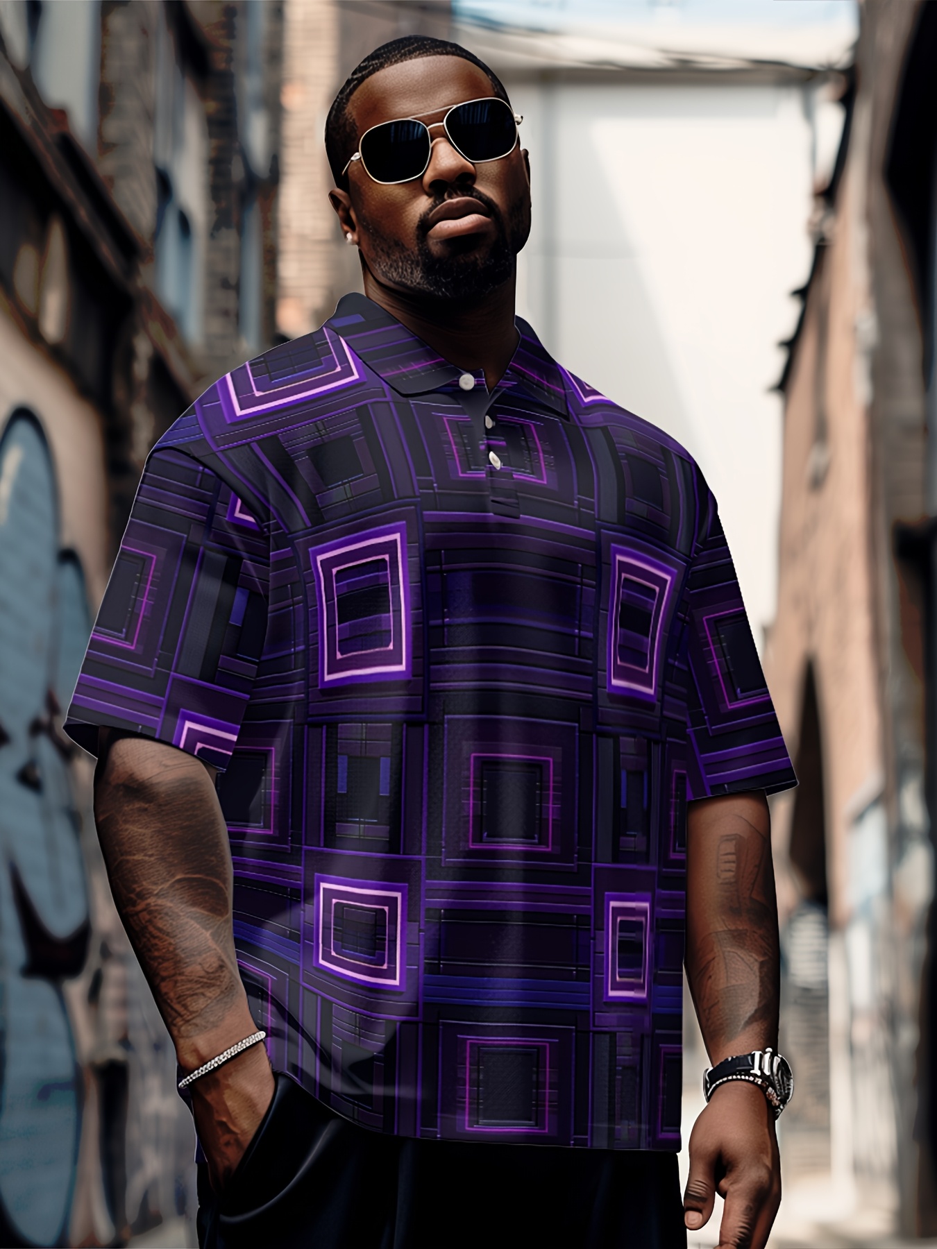 men's dress shirt button casual jacquard shirts purple long sleeve shirt  prom wedding, plus size - men's big & tall - Temu