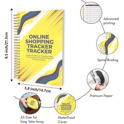 a5 spiral online shipment diary shopping for internet deliveries purchase recorder budget management account books for personal expense tracking
