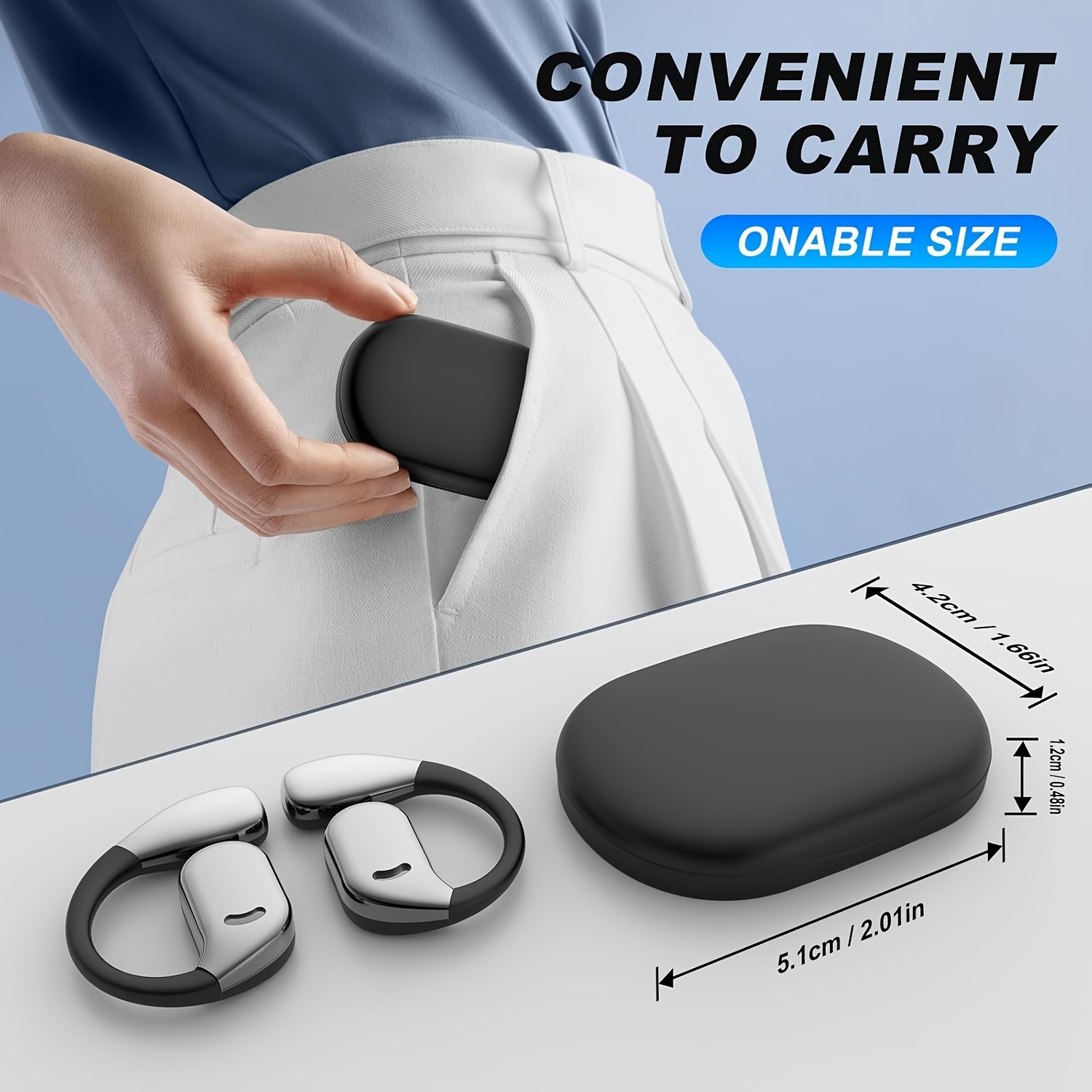 3-in-1 AI Translation Earbuds with Wireless Bone Conduction Headphones, Instant Translation for 156 Languages, Available in Beige and Black