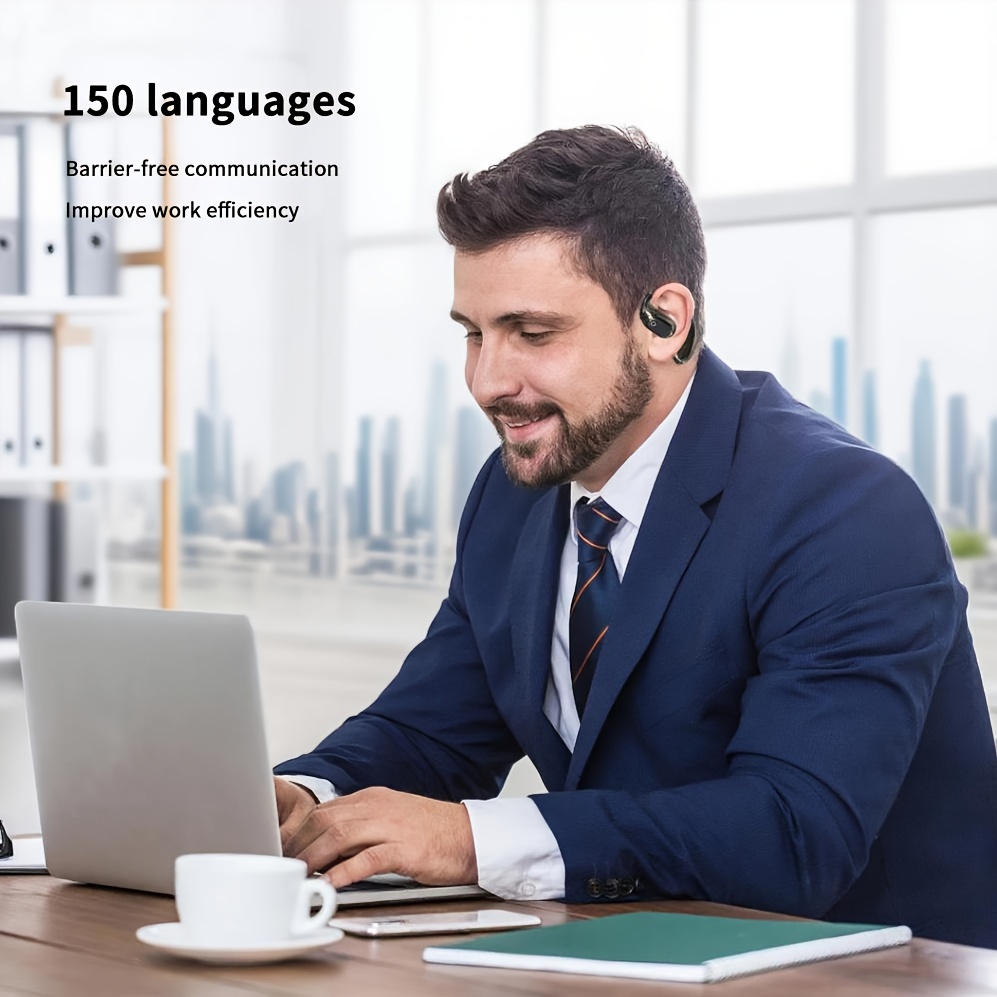 2025 AI Real-Time Translation Earbuds with Noise Cancelling and Charging Case, Smart Translator for Smartphones, Multiple Colors Available
