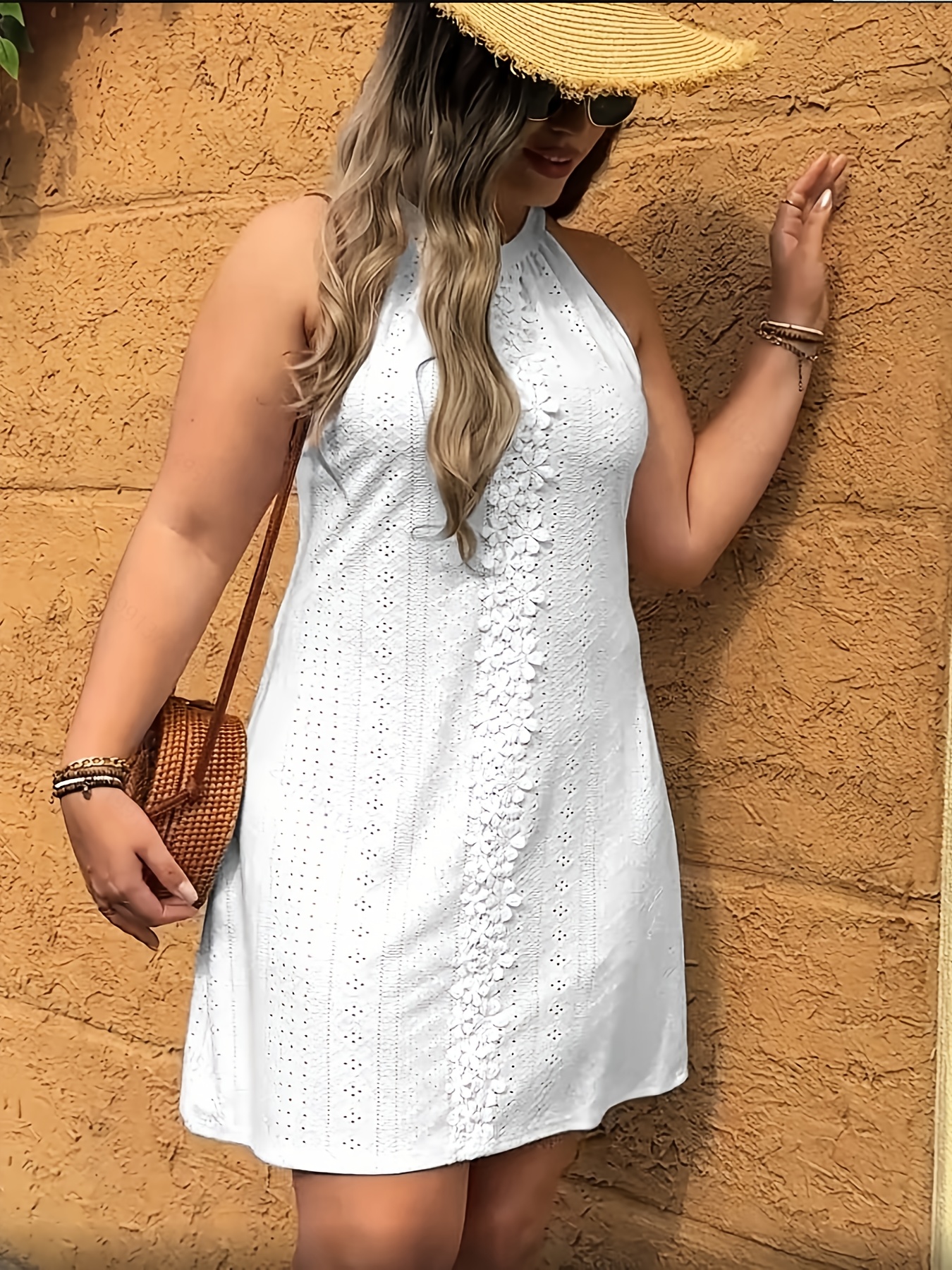 womens plus size strapless shoulder casual dress lightweight