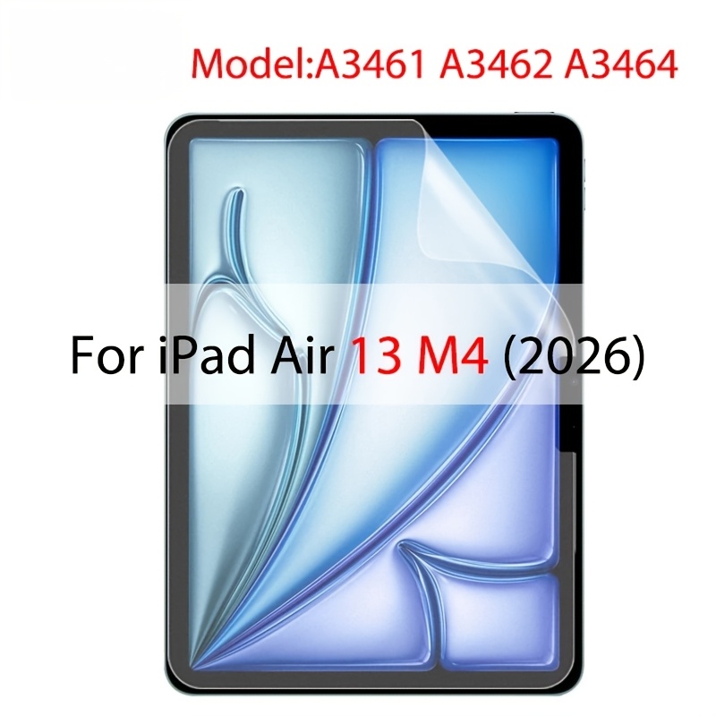 TEMU 3pcs Matte Screen Protector Film For Ipad Air 13'' M4 2026 M3 2025 M2 2024 Pro 13'' M5 2025 M4 2024 Pro 12.9 Inch 2018 2020 2021 2022, Soft Pet
