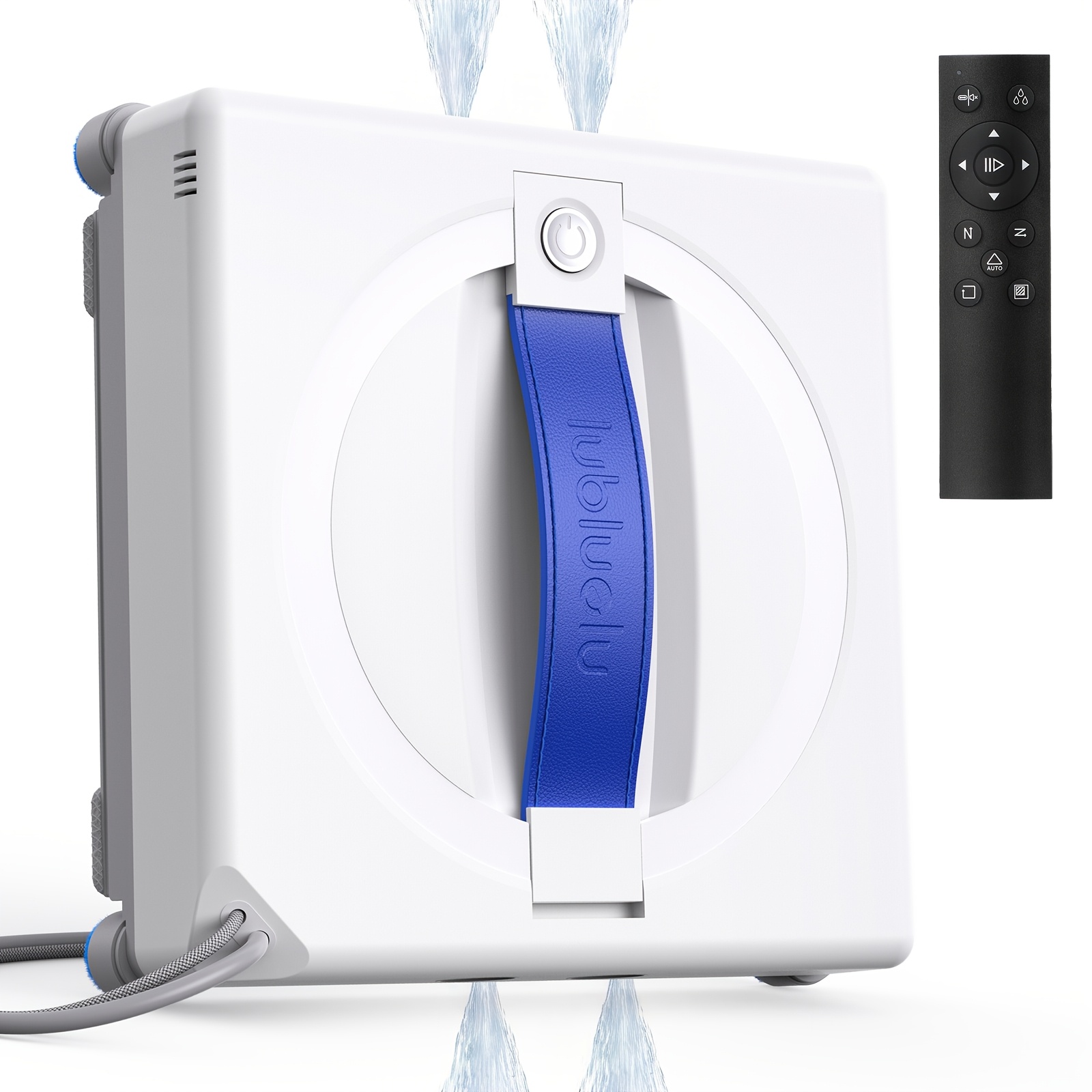 Lubluelu Robot Window Cleaner 8000pa Strong Suction, Cleaner With Auto Path Planning, Remote Control, Dual , Edge Brush, Reusable Pads, Safe Cleaning For Windows & Mirrors