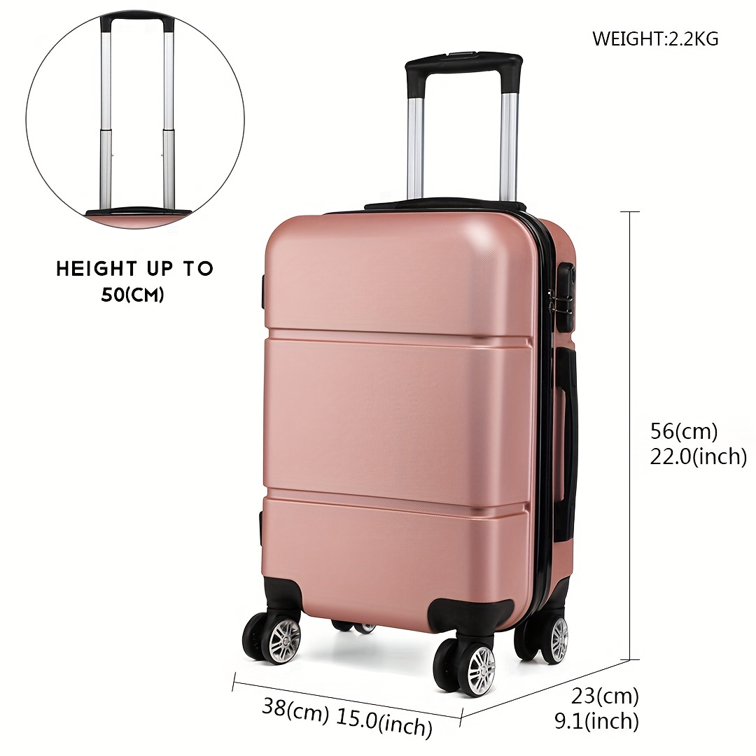 20-Inch Large Capacity Carry-On Luggage with Spinner Wheels