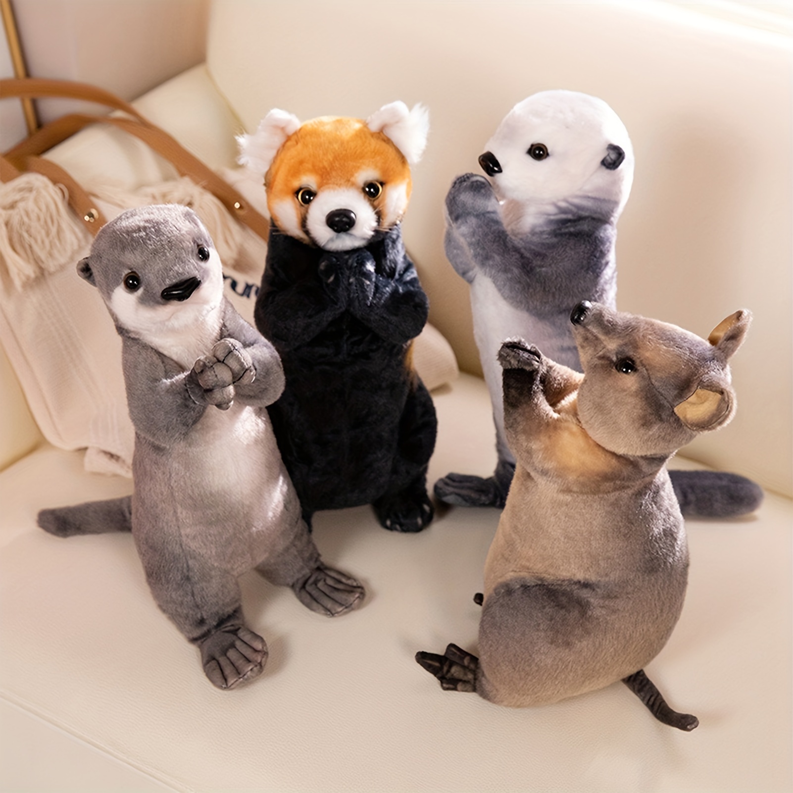 

35cm/13.78in Animals To Thank For Blessing Plush Toys Red Panda Otter Short-tailed Kangaroo Sea Otter Plush Toys Timeless Companions Animals Plush Lifelike Detail-huggable Plush Home Decor Party Gifts