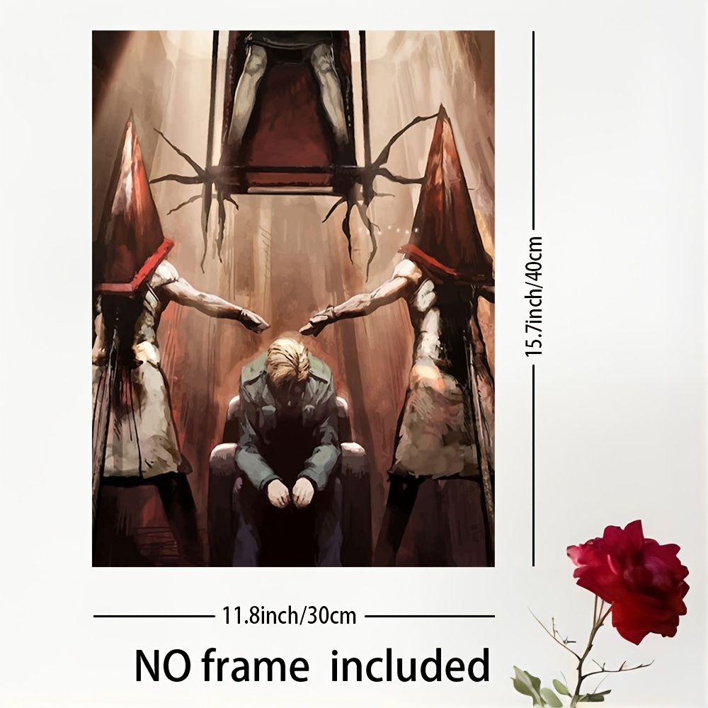 

Pyramid Head Canvas , Irregular Kit, Cloth Material, Poster, For Home Office Living Room Bedroom Decor, Unique Gift Idea